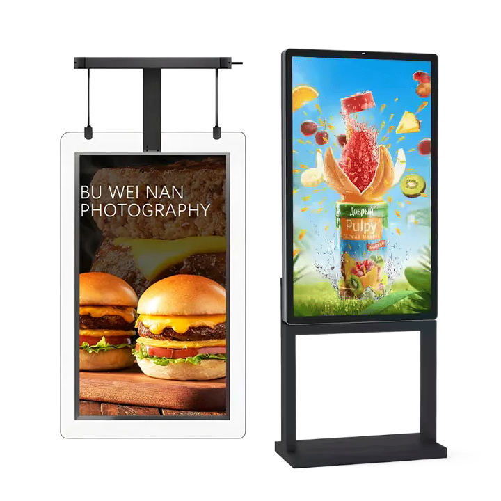 Double Sided LCD digital signage standing hanging