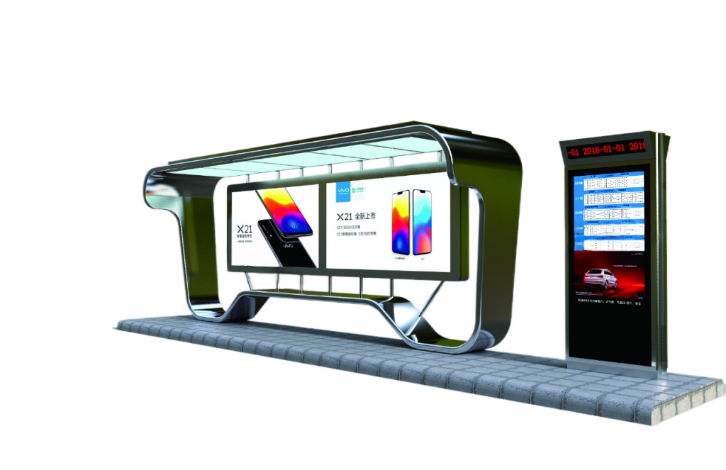 Full Color E-paper Smart Bus Stop digital signage