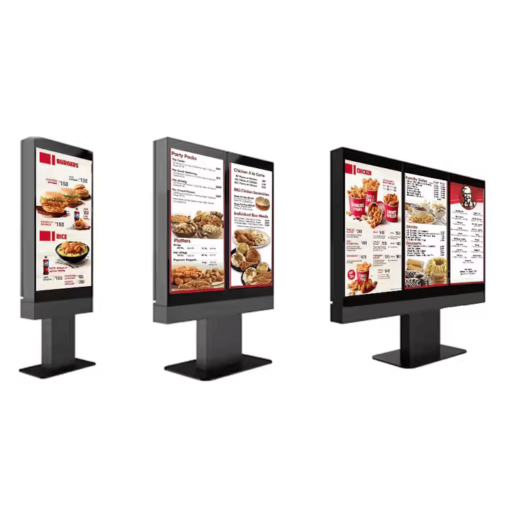 Outdoor LCD Drive Thru Menu Boards Advertising Digital Signage