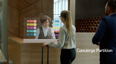 OLED Screen At Hotel Receiption