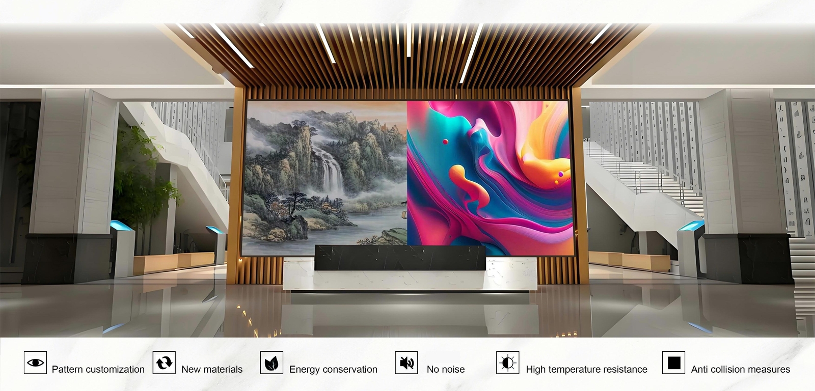 LED Textured Wood Wall Panels