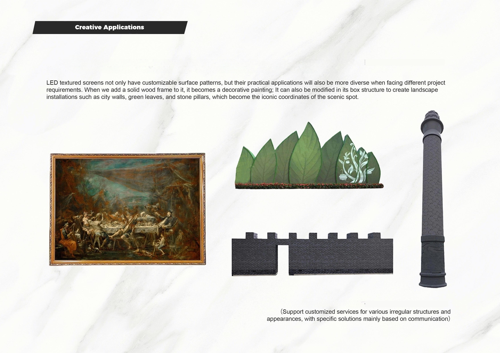 Art LED Display patterned wall panels